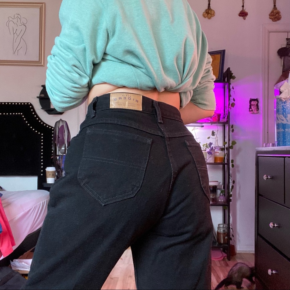 vintage black rider jeans